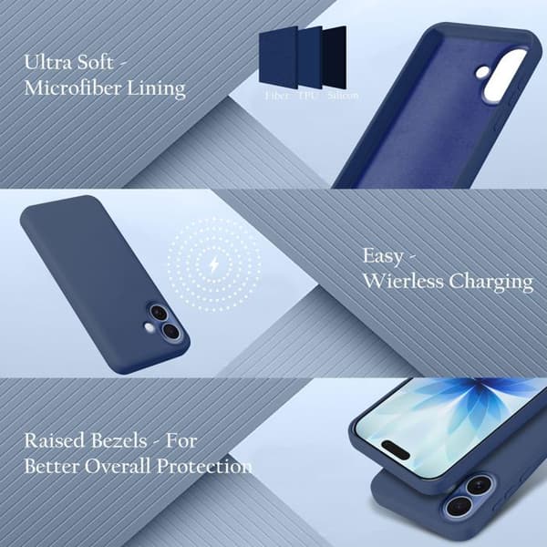 Skal för iPhone 17 Stötabsorberande i LIQUID BLUE Blå
