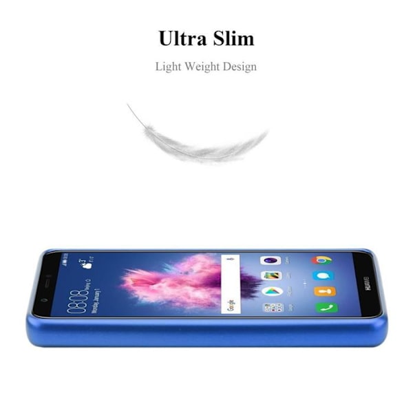 Coque för Huawei P SMART 2018 / Enjoy 7S Hölster i METALLIC BLÅ Etui Case Cover Skydd Silicone TPU Cover matt Blå