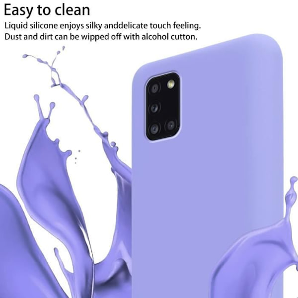Halsbandsfodral för Samsung Galaxy A31 Fodral i LIQUID LIGHT LILA Fodral Modehalsband Moderiktigt fodral Fodral Silikon Justerbar