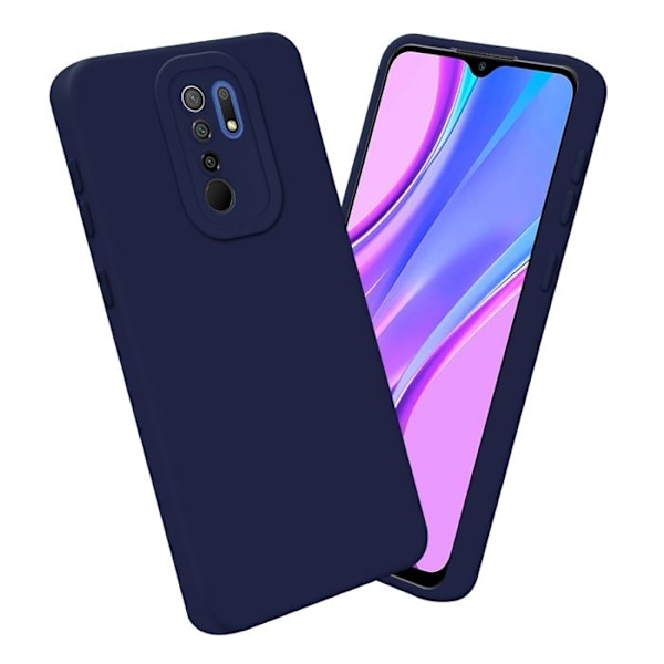 Coque för Xiaomi RedMi 9 i FLUID MÖRKBLAU Fodral Etui Case Cover i flexibel TPU-silikon Skydd Blå