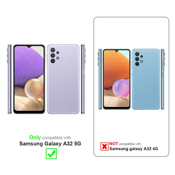 Fodral för Samsung Galaxy A32 5G Fodral i GUL Flexibelt TPU silikonskydd med hållare och stativfunktion Gul