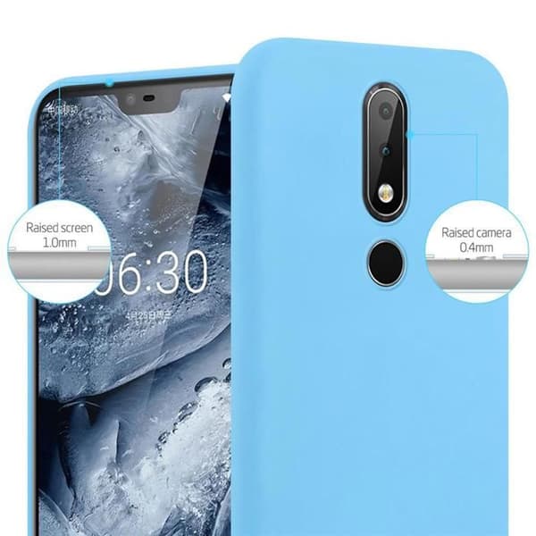 Skyddsfodral för Nokia 6.1 PLUS / X6 CANDY BLÅ Stötskydd Silikon Blå