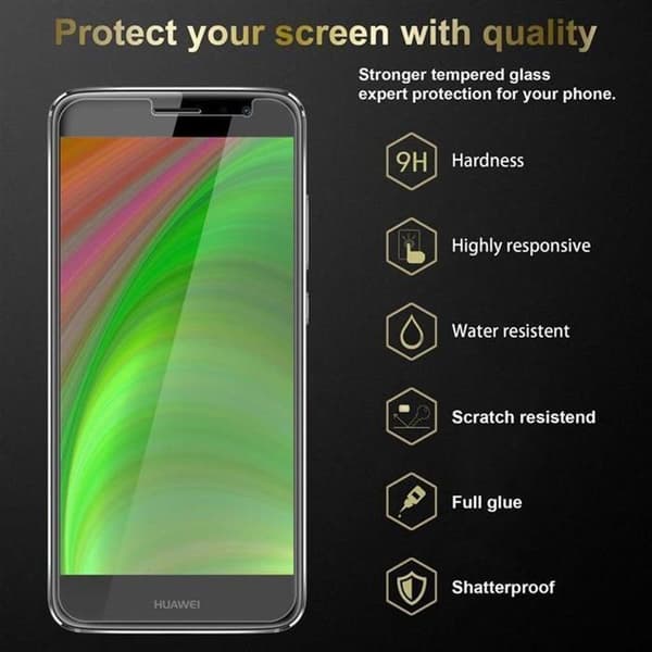 3x Härdat glas skärmskydd för Huawei NOVA PLUS Vit