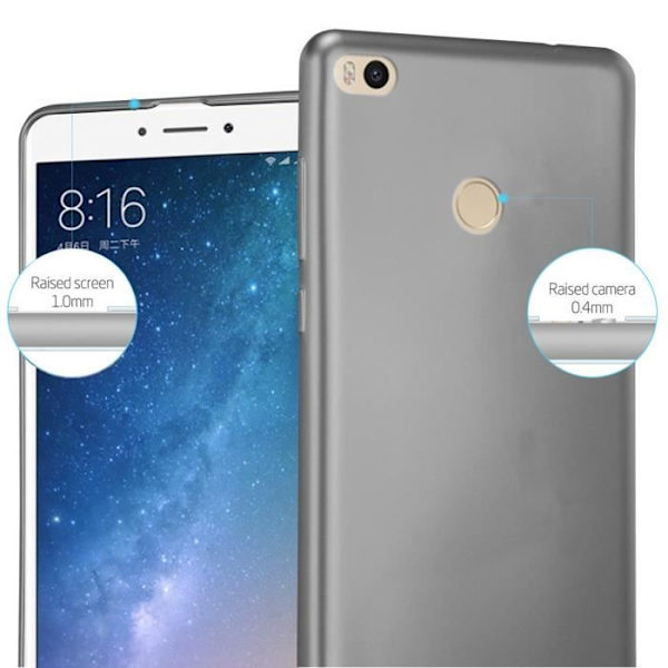 Coque - CADORABO - Xiaomi Mi MAX 2 - Metallisk Grå - Silikon TPU - Stötskydd METALLISK GRÅ