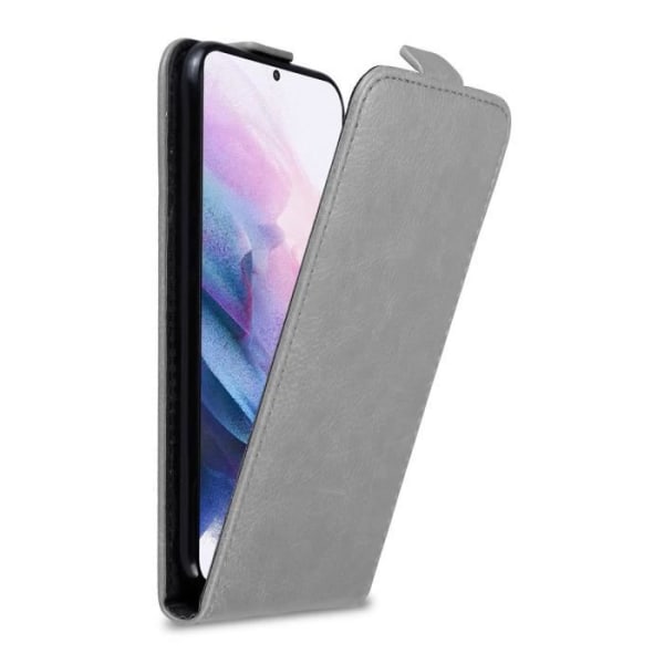 Coque - CADORABO - Samsung Galaxy S21 PLUS - Grå Titan - Magnetisk Flip - Heltäckande Skydd Titanium grå