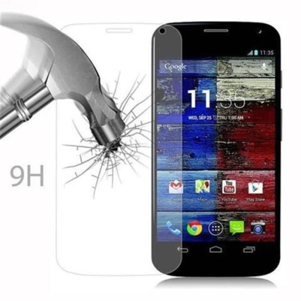 Cadorabo härdat glas Motorola MOTO X skärmskydd härdat skydd för display HÖG TRANSPARENS