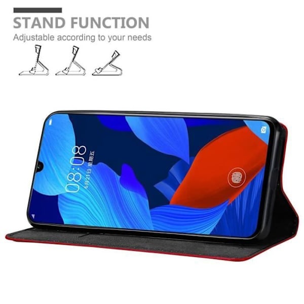 Coque - CADORABO - NOVA 5 / 5 PRO - Röd av äpple - Magnetisk stängning - Ställfunktion Äppelrött