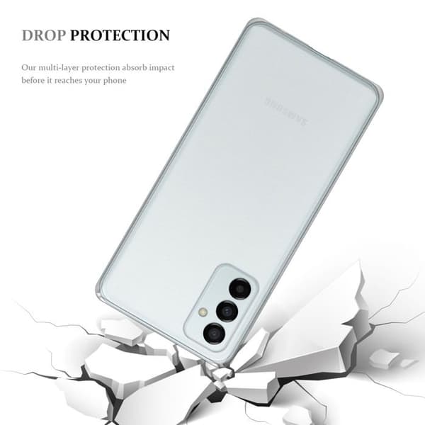 Transparent stötsäker silikonfodral för Samsung Galaxy M23 5G Vit