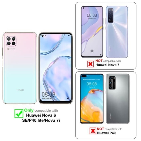 Coque - CADORABO - Huawei NOVA 6 SE / P40 LITE / NOVA 7i - Silikon TPU - Flytande svart - Stötskydd Liquid Black