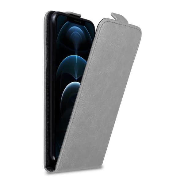 Etui för iPhone 12 PRO MAX Flip-fodral i TITAN GRÅ Skyddsfodral Grå