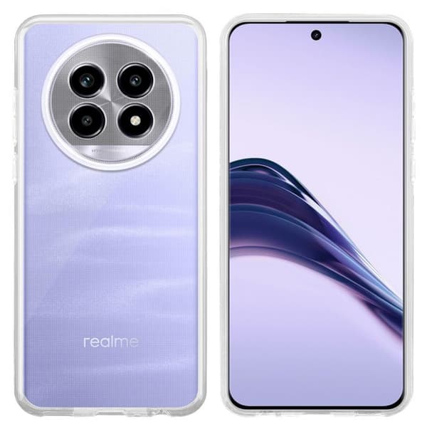 Transparent stötsäker silikonfodral för Realme 13 Pro 5G Vit