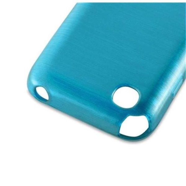 LG L40 fodral i TURQUOISE från Cadorabo (BORSTAD METALL DESIGN) Ultratunt mjukt silikongel TPU-skydd med anti-chock –