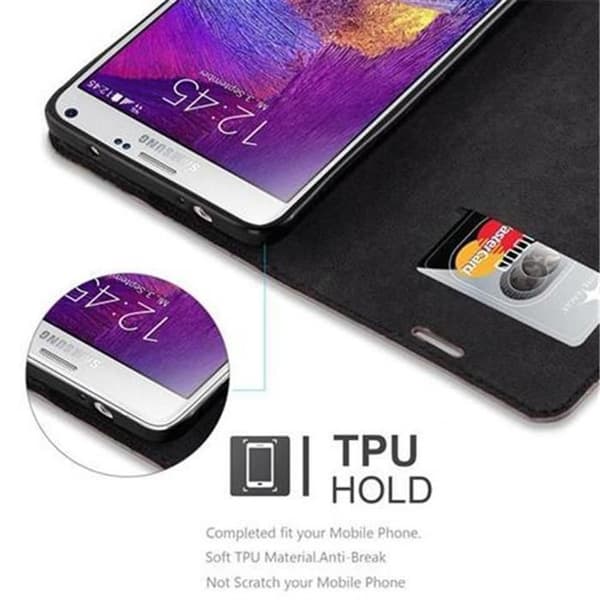 Etui för Samsung Galaxy NOTE 4 Fodral i MÖRK BRUN brun