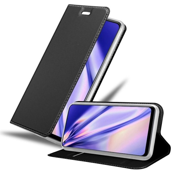 Coque för Oppo FIND X5 LITE / Reno7 5G Etui i CLASSY SVART Hölster Fodral Skydd med magnetiskt stängning Plånbok Wallet Svart