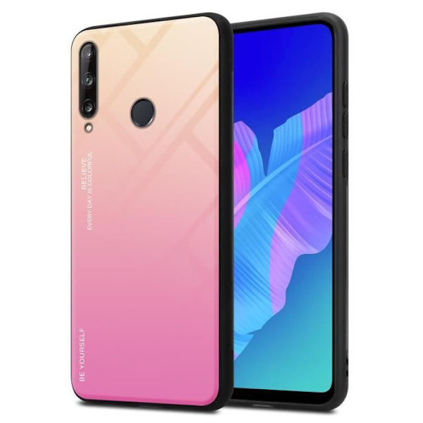 Fodral för Huawei P40 LITE E Fodral i GUL - ROSA Fodral Skyddsskydd tvåfärgad TPU