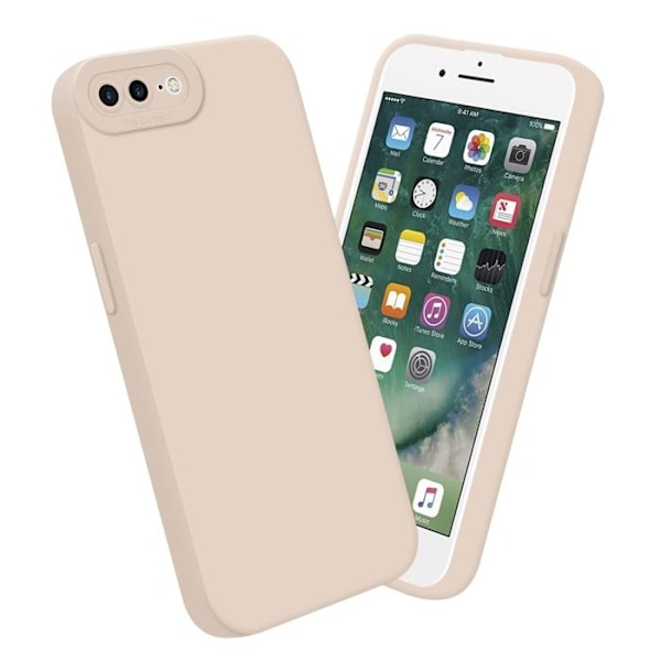 Fodral till Apple iPhone 7 PLUS / 7S PLUS / 8 PLUS i FLUID CREAM Fodral i flexibelt TPU silikonskydd Rosa