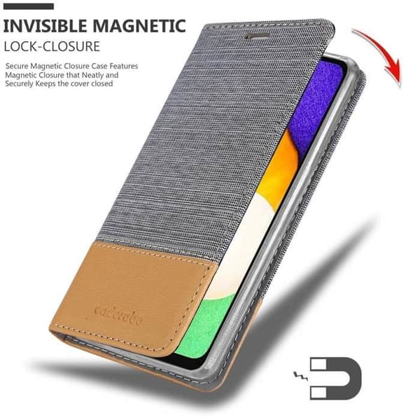 Skyddsfodral för Samsung Galaxy A13 5G i LJUST GRÅ BRUN Stötskyddande Etui Grå