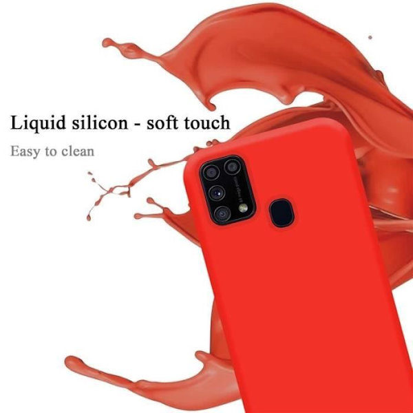 Telefonfodral - CADORABO - Samsung Galaxy M31 - Flexibelt TPU-silikon - Röd - Optimal skydd Röd