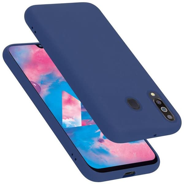Skyddande stötsäker skal för Samsung Galaxy M30 / A40s i LIQUID BLUE Blå