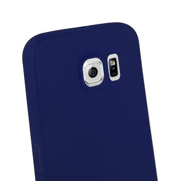 Skyddsfodral för Samsung Galaxy S6 CANDY MÖRKBLEU Stötsäker Silikon Blå