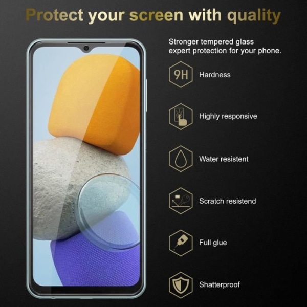 3x skyddsfilm för Samsung Galaxy M23 5G i HÖGT TRANSPARENT skärmskydd av glas, härdat härdat Cadorabo