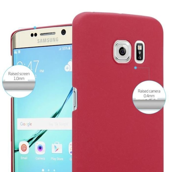 Coque - CADORABO - Samsung Galaxy S6 EDGE PLUS - Röd - Hårdt Beskyttelse - Mat Design Röd