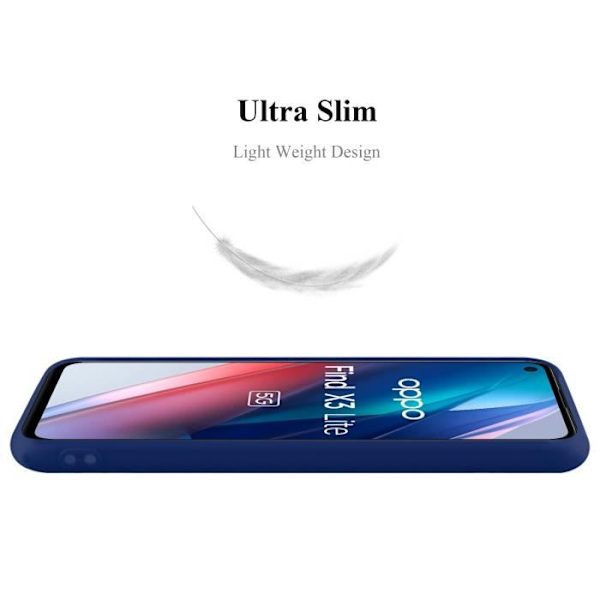 Coque - CADORABO - Oppo FIND X3 LITE - Candy Blå Mörk - Silikon TPU - Stötskydd Godis mörkblå