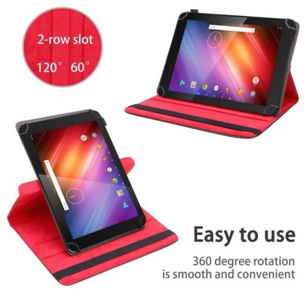 Tablet fodral - Cadorabo - Dragon Touch X10 2015 - Syntetiskt läder - 360° skydd - Stödfunktion Brun