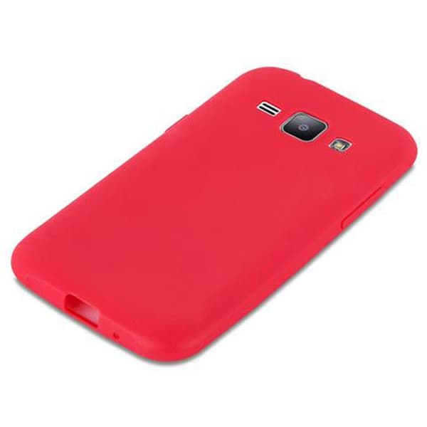 Skyddsfodral för Samsung Galaxy J1 2015 CANDY RÖD Stötsäker Silikon Röd