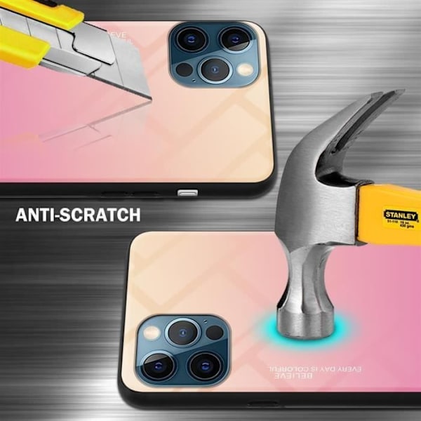 Fodral till Apple iPhone 12 / 12 PRO Skal i GUL - ROSA Fodral Skyddsskydd tvåfärgad TPU Gul, Rosa