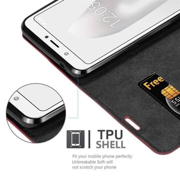 Cadorabo Fodral till BQ Aquaris C i APPLE RED