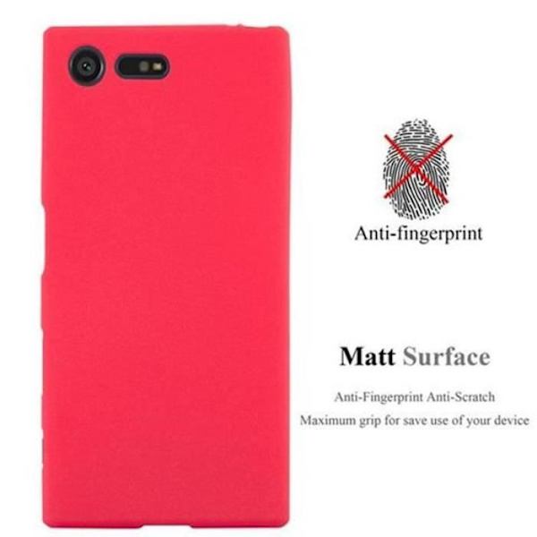 Sony Xperia X Compact Fodral i RED FROST by Cadorabo (FROST Design) Ultratunt mjukt silikongel TPU-fodral med antichock