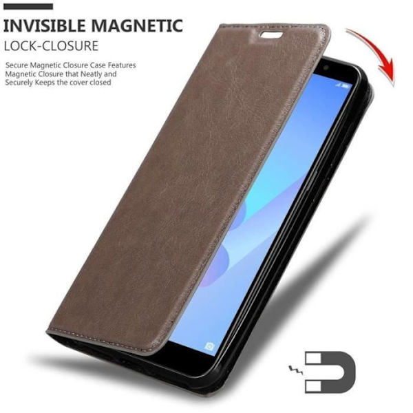 Cadorabo Fodral till Huawei Y6 PRIME i KAFFEBRUNT