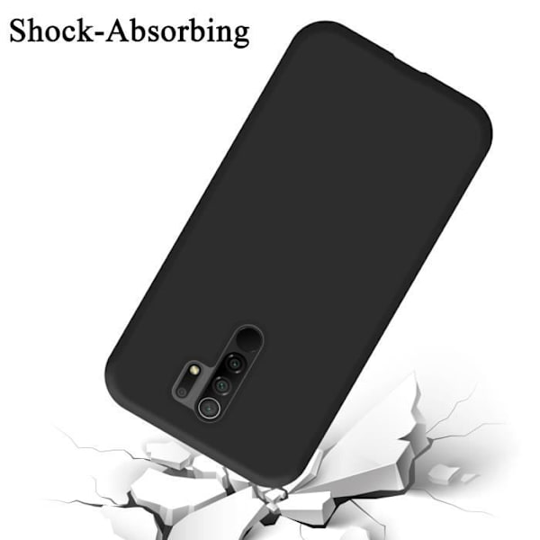 Coque - CADORABO - Xiaomi RedMi 9 - Silikon TPU - Stötsäker skydd - Tunn och lätt design Svart