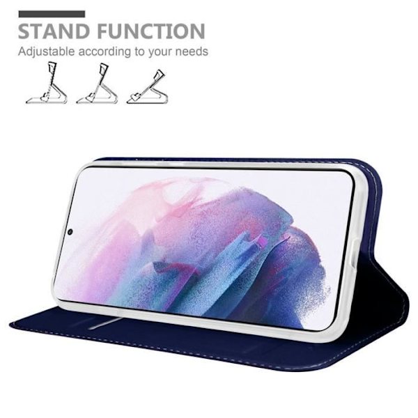 Fodral för Samsung Galaxy S21 PLUS Fodral i KLASSIG MÖRKBLÅT Fodral Skydd Magnetisk stängning Plånbok Mörkblå