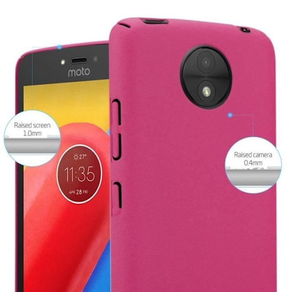 Coque - CADORABO - Motorola MOTO C PLUS - Hårt skydd - Matt design - Färg Rosa Rosa