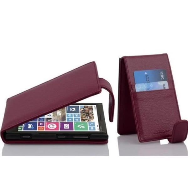 Cadorabo Nokia Lumia 930 DESIGN FLIP Style Fodral Fodral Faux Läder Struktur ORCHID LILA