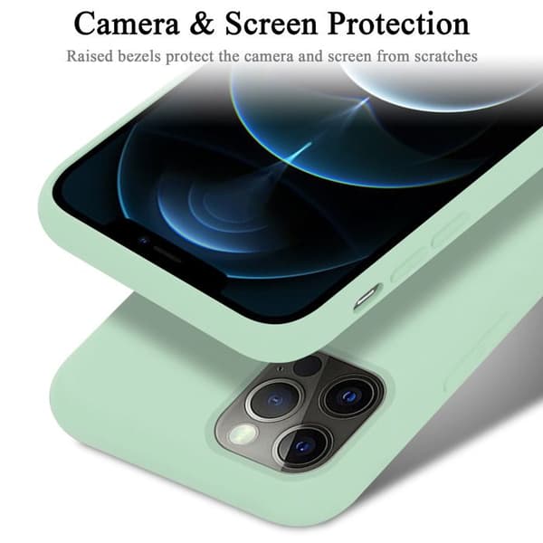 Skal för iPhone 12 / 12 PRO Stötabsorberande i LIQUID LIGHT GREEN Grön
