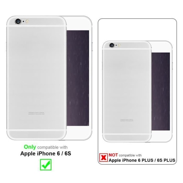 Coque - CADORABO - iPhone 6 / 6S - Silikon TPU - Kolfiberdesign - Stötskydd Svart