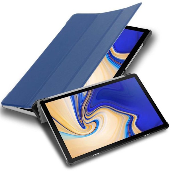 Etui för Samsung Galaxy Tab S4 (10,5 tum) Fodral i MÖRKBLÅ JERSEY Tabletfodral Skydd Auto Wake Up Blå