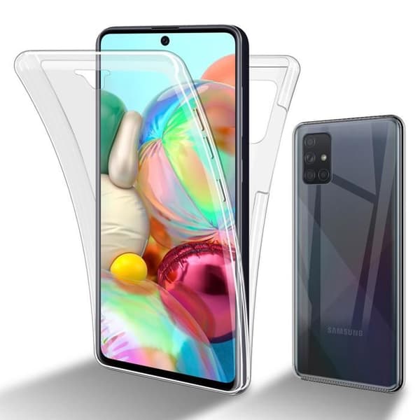 Transparent skydd för Samsung Galaxy A51 5G, helskydd Vit