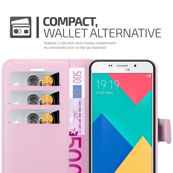 Coque för Samsung Galaxy A9 2016 - CADORABO - LOTUS ROSA - Similskinn - Magnetstängning - Ställfunktion LOTUS ROSA