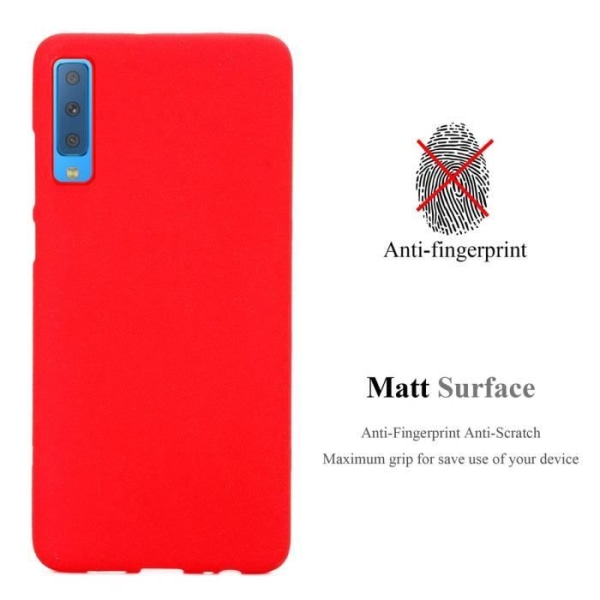 Skal till Samsung Galaxy A7 2018 Fodral i FROST RED Fodral Skydds Silikon TPU Fodral