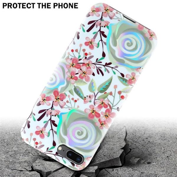 Fodral för iPhone 7 PLUS / 7S PLUS / 8 PLUS FLEURS DE PÊCHE Etui Skydd Blomsterdesign