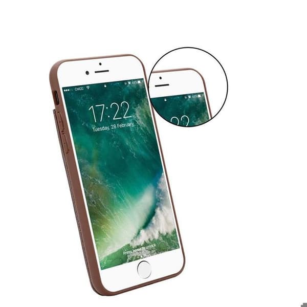 Skal för iPhone 7 PLUS / 7S PLUS / 8 PLUS i BRUN EK brun