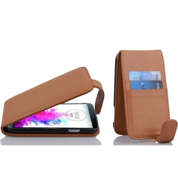 Coque för LG G3 Etui i NÖTBRUN Hylsa Skydd Flip konstläder Plånbok kastanj