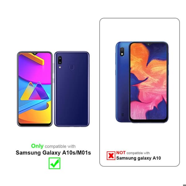 Fodral för Samsung Galaxy A10s / M01s i ROSA - BLÅ Stötsäker Bicolor design Svart