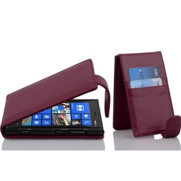 Cadorabo Nokia Lumia 920 DESIGN FLIP Style Fodral Skal Fodral konstläder Struktur ORCHID LILA