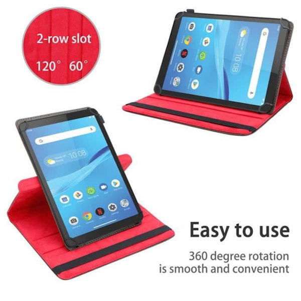 Tablettfodral - CADORABO - Lenovo Tab M7 - Läderimitation - 360° skydd - Integrerat stöd Brun