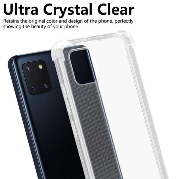 Skyddsfodral för Samsung Galaxy A81 / NOTE 10 LITE / M60s i transparent stöttålig silikon Vit
